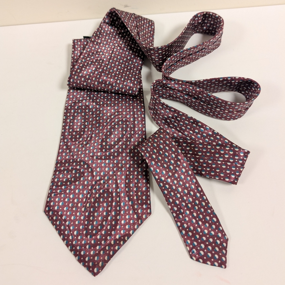 Christian Dior Monsieur Vintage Tie 80s 90s Abstract Swirl Geometric Retro - Picture 12 of 13